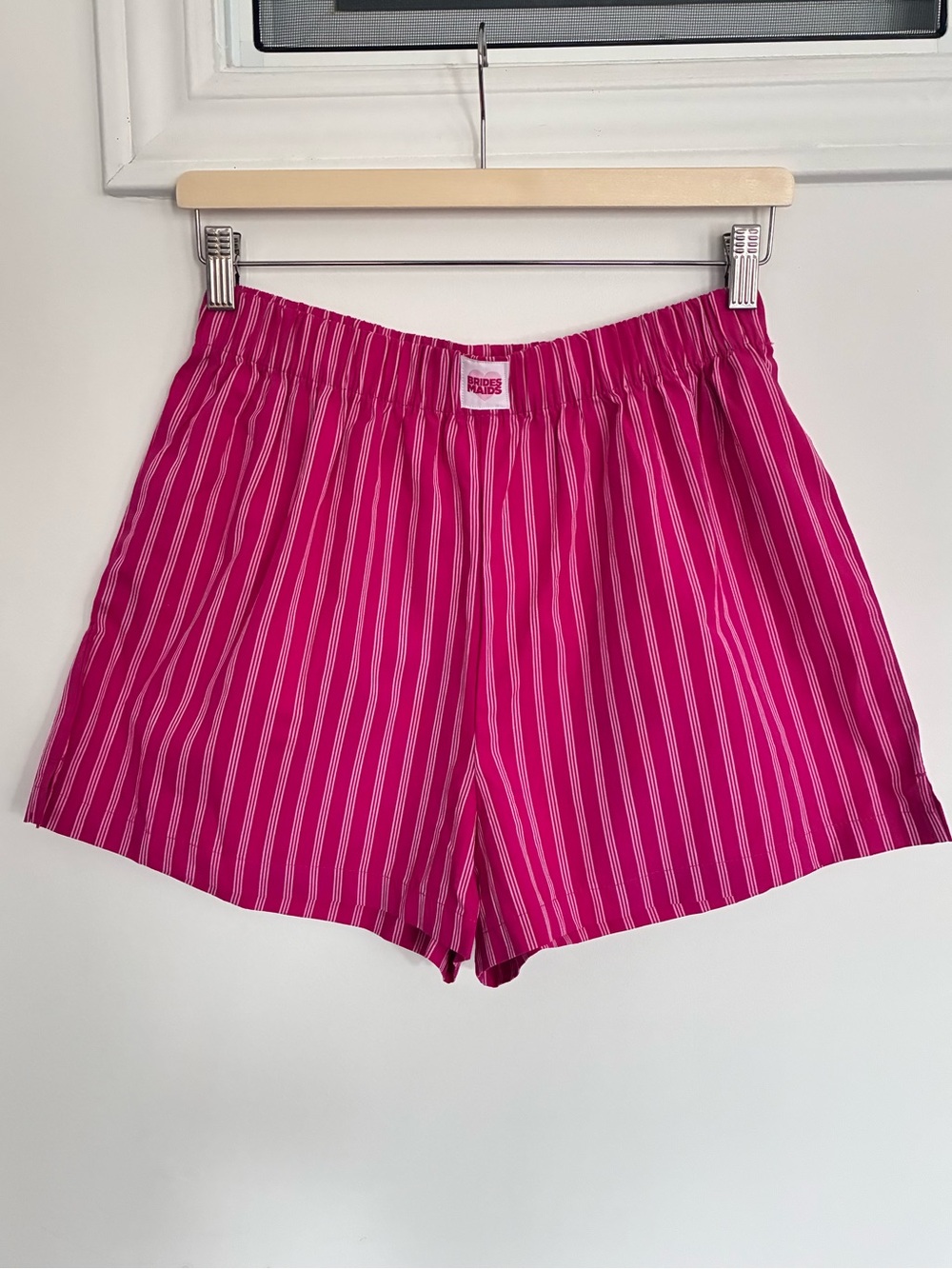 PRIMARK Bridesmaids Movie Bright Pink Striped Elastic Waist Shorts